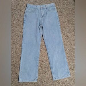 Large unisex designer blue jeans